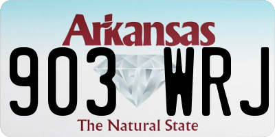 AR license plate 903WRJ