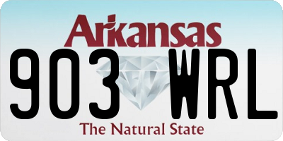 AR license plate 903WRL