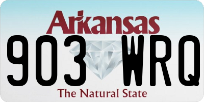AR license plate 903WRQ