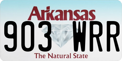 AR license plate 903WRR