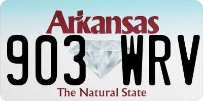 AR license plate 903WRV