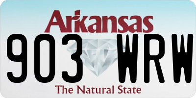 AR license plate 903WRW