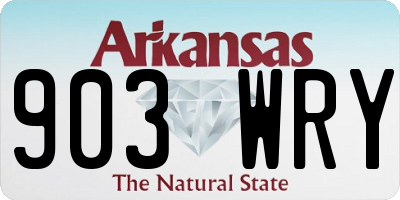 AR license plate 903WRY
