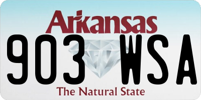 AR license plate 903WSA