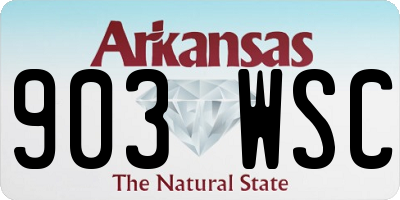 AR license plate 903WSC