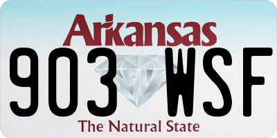 AR license plate 903WSF