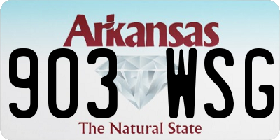 AR license plate 903WSG