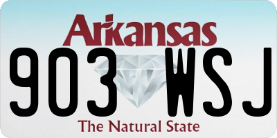 AR license plate 903WSJ