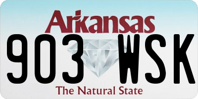 AR license plate 903WSK