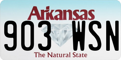 AR license plate 903WSN