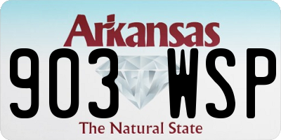 AR license plate 903WSP