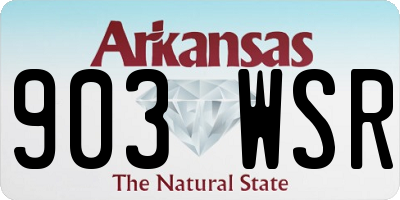 AR license plate 903WSR