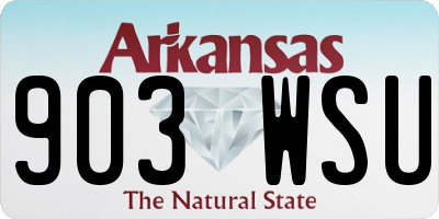 AR license plate 903WSU