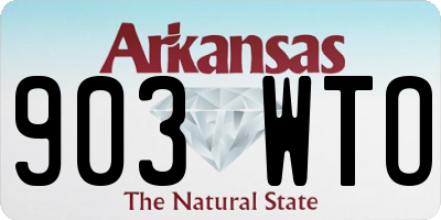 AR license plate 903WTO