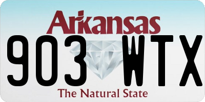 AR license plate 903WTX