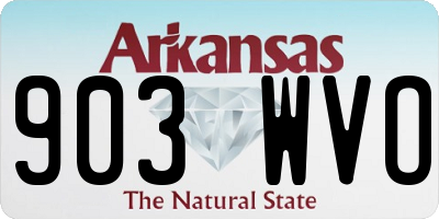 AR license plate 903WVO