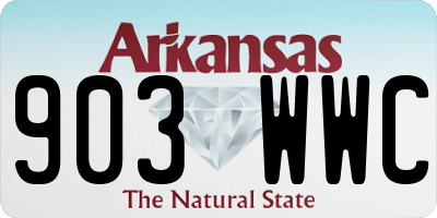 AR license plate 903WWC