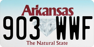 AR license plate 903WWF