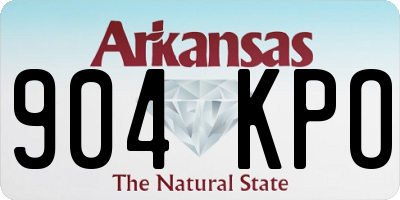 AR license plate 904KPO