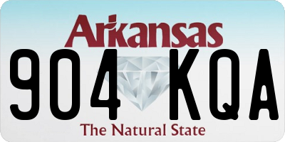 AR license plate 904KQA