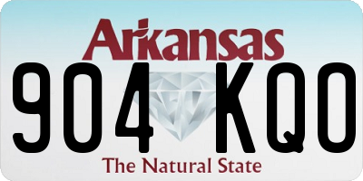 AR license plate 904KQO
