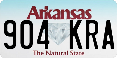 AR license plate 904KRA