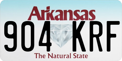 AR license plate 904KRF