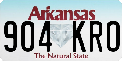 AR license plate 904KRO