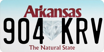 AR license plate 904KRV