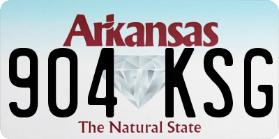 AR license plate 904KSG
