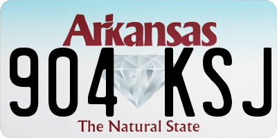 AR license plate 904KSJ