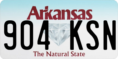 AR license plate 904KSN
