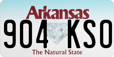 AR license plate 904KSO