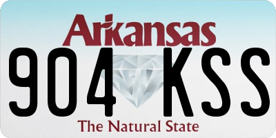 AR license plate 904KSS