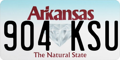 AR license plate 904KSU