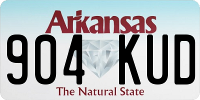 AR license plate 904KUD