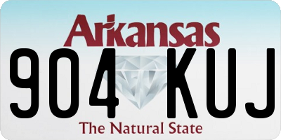 AR license plate 904KUJ