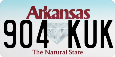 AR license plate 904KUK