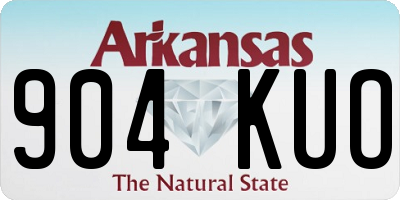 AR license plate 904KUO