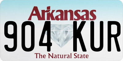 AR license plate 904KUR