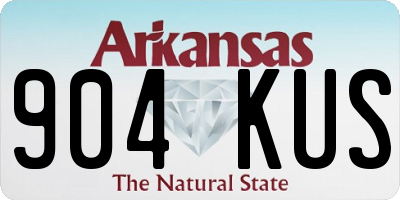 AR license plate 904KUS