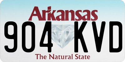 AR license plate 904KVD