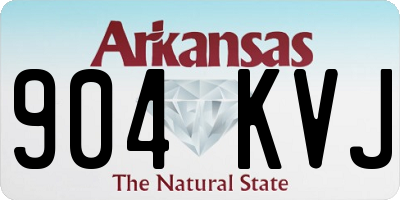 AR license plate 904KVJ