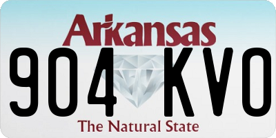 AR license plate 904KVO