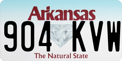 AR license plate 904KVW