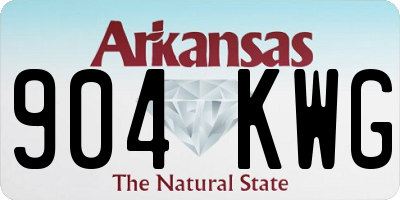 AR license plate 904KWG