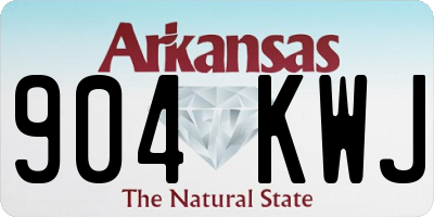 AR license plate 904KWJ