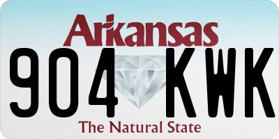 AR license plate 904KWK