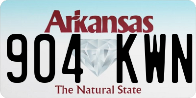AR license plate 904KWN