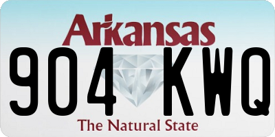 AR license plate 904KWQ